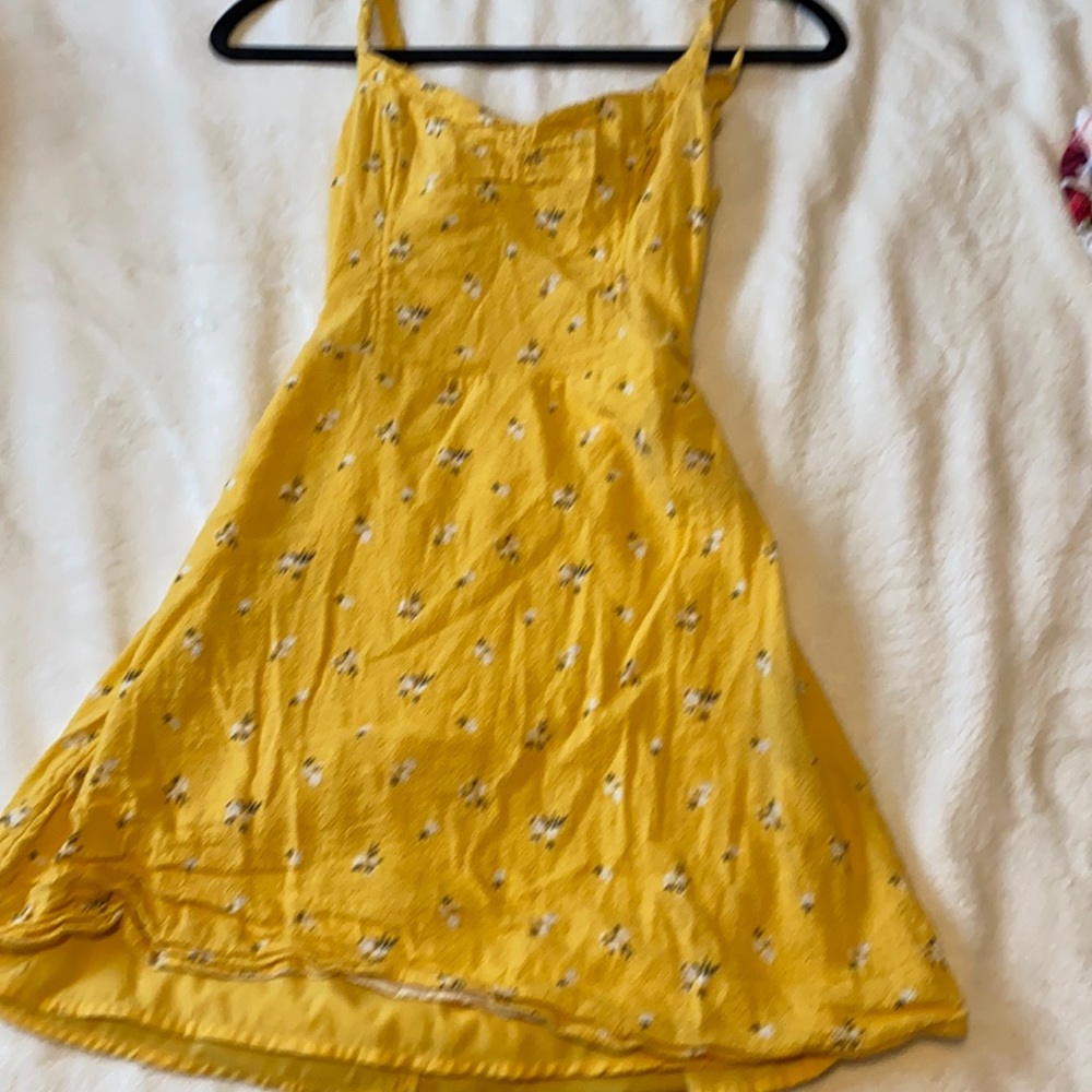Yellow floral sun dress